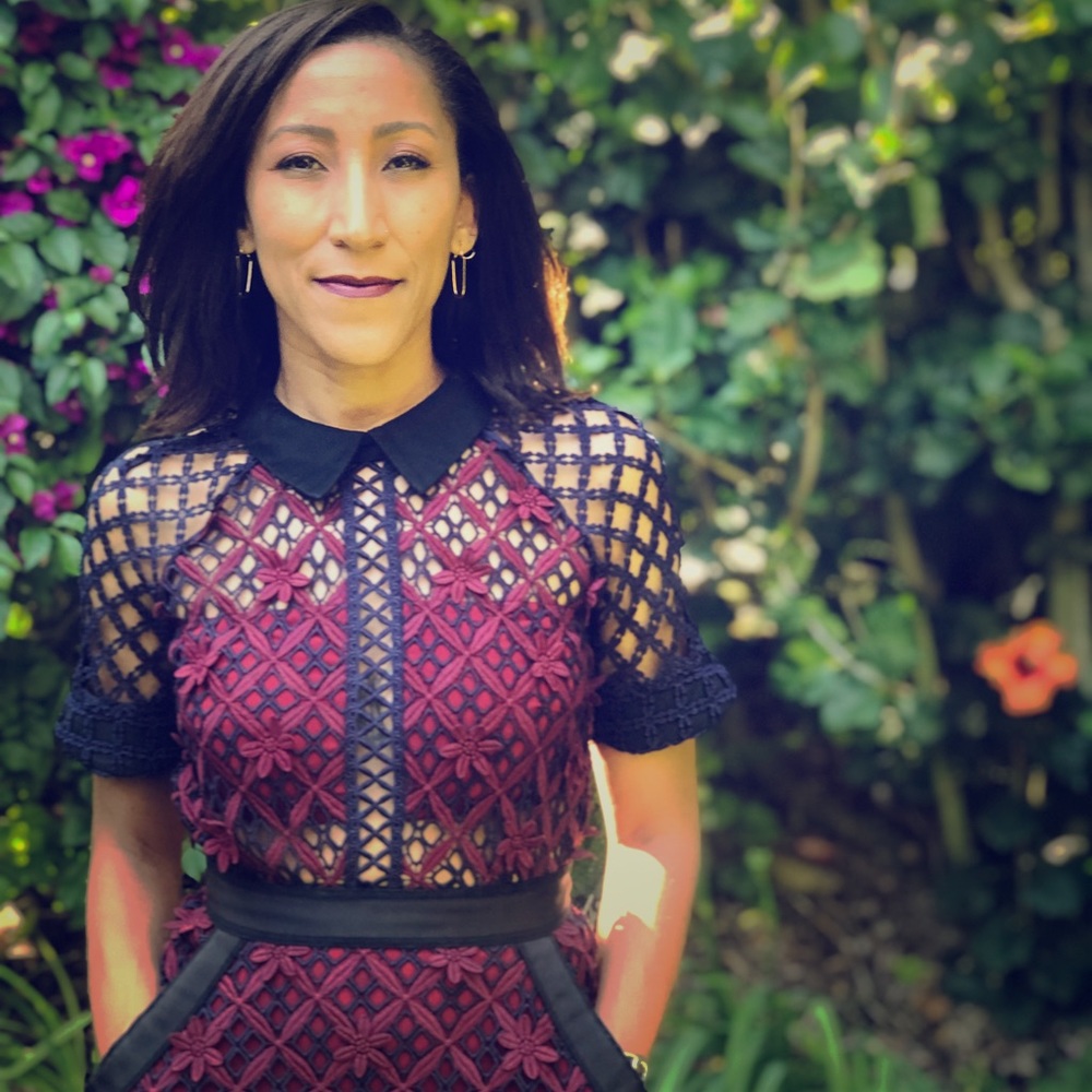 Self Portrait. Floral Grid Midi dress. Like new.